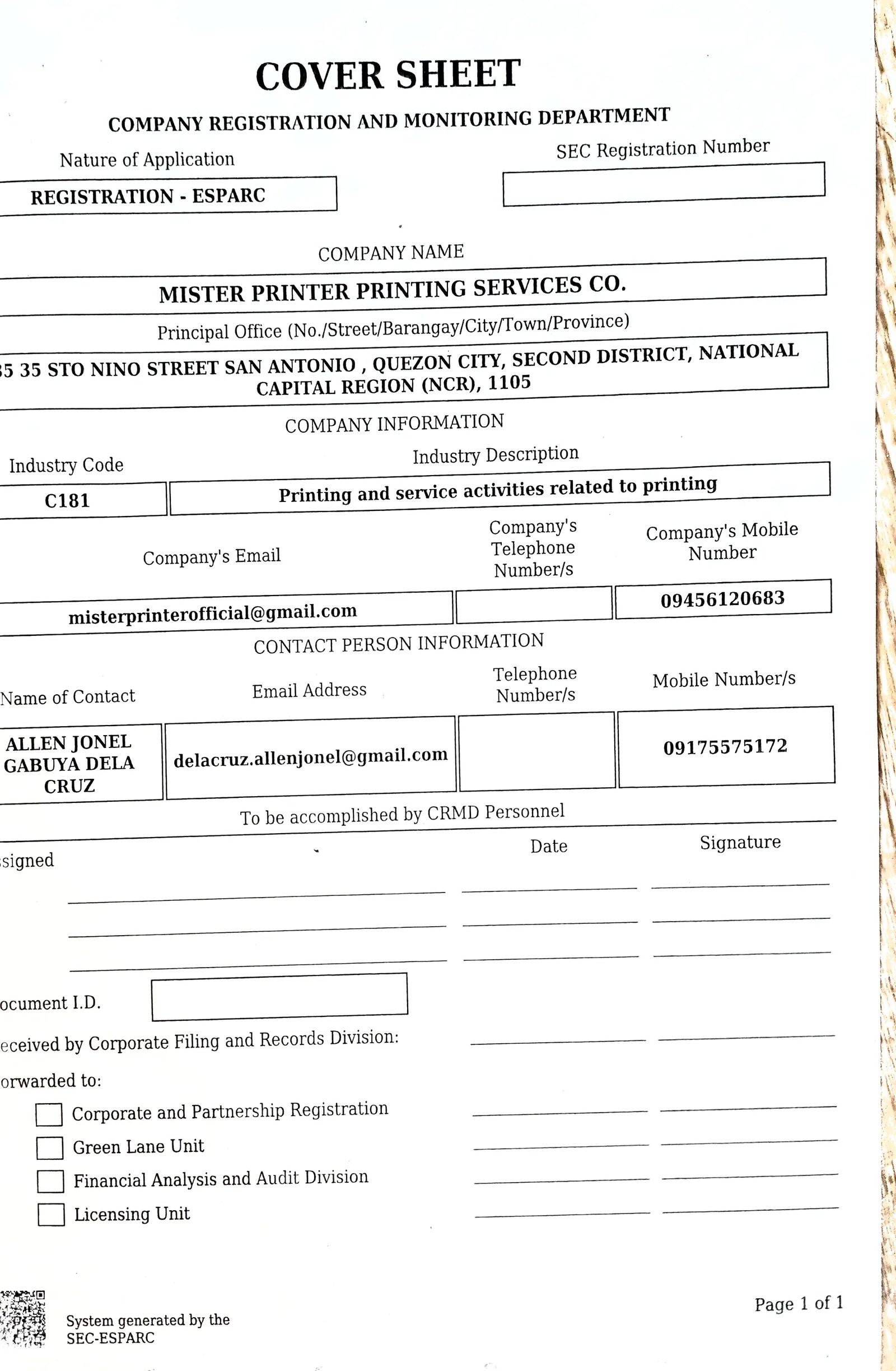 SEC Certificate - Page 3